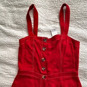 Abercrombie & Fitch women’s small  Cherry Overalls